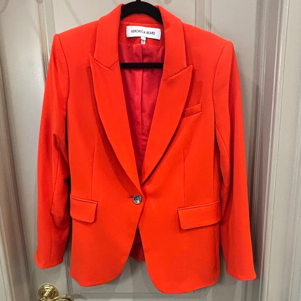 Veronica Beard Red Dickey Blazer